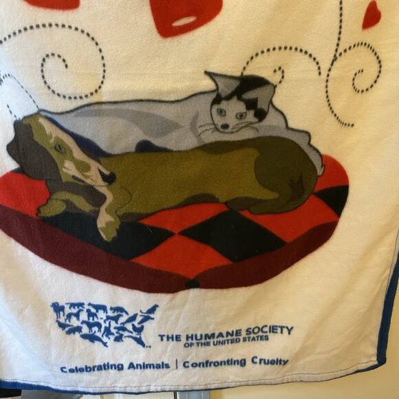 Vintage The Humane Society of the United States Throw Blanket Polyester 46x 34" - Picture 5 of 7
